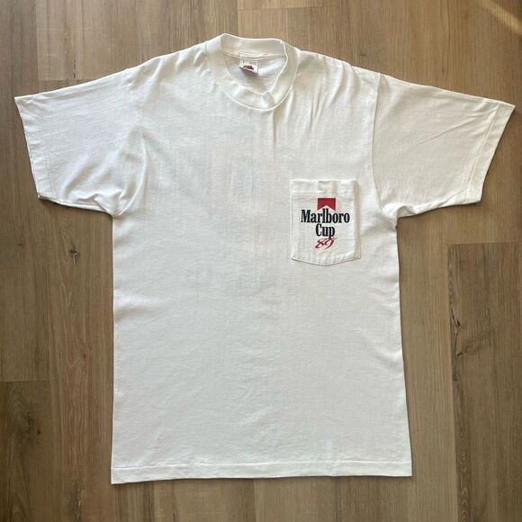 VTG 1989 Marlboro Cup Cigarettes Soccer T-Shirt Single Stitch FOTL Men’s L USA - Picture 2 of 6